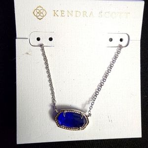 Kendra Scott Silver Blue Necklace